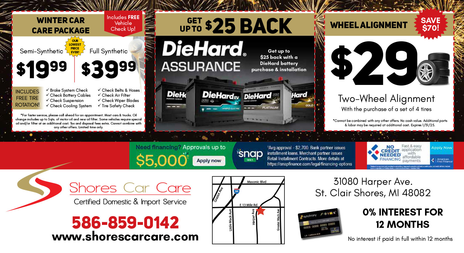 January 2025 Specials | Shores Car Care