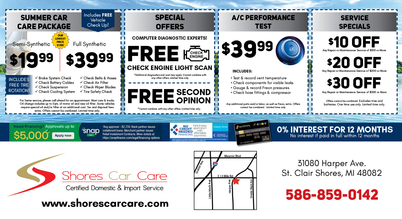 April 2025 Specials | Shores Car Care